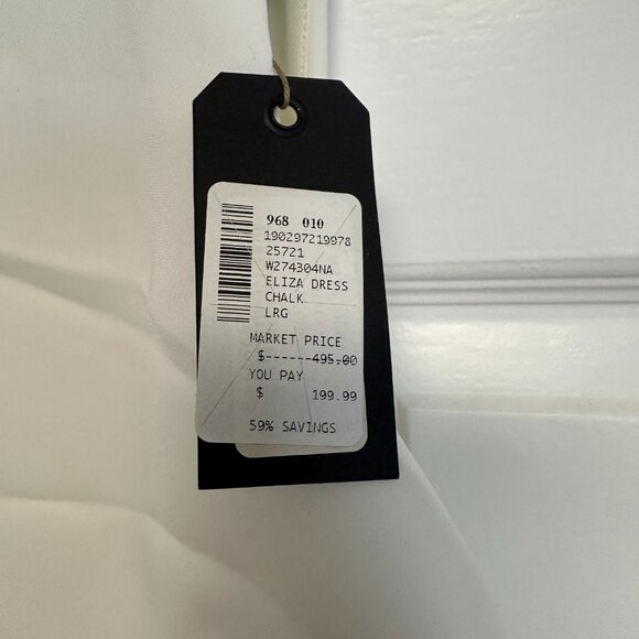 Rag and Bone Eliza Dress CHALK size LARGE - Picture 3 of 5